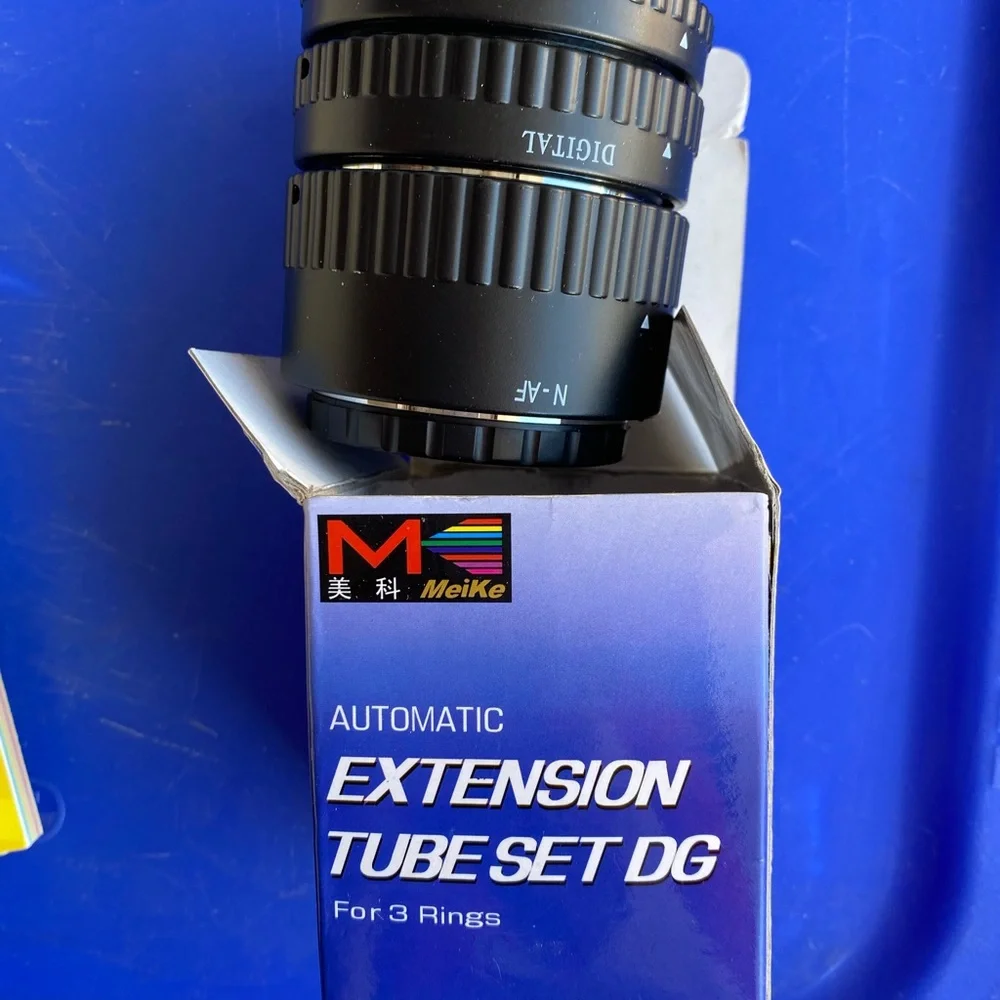 Black Camera Lens Extension Tube Set